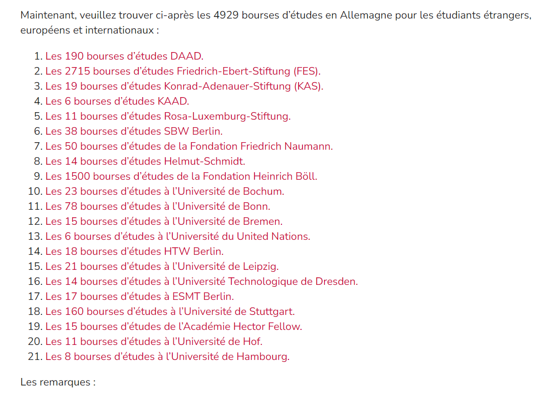 Rechercher une bourse d'étude en Allemagne pour étudiants